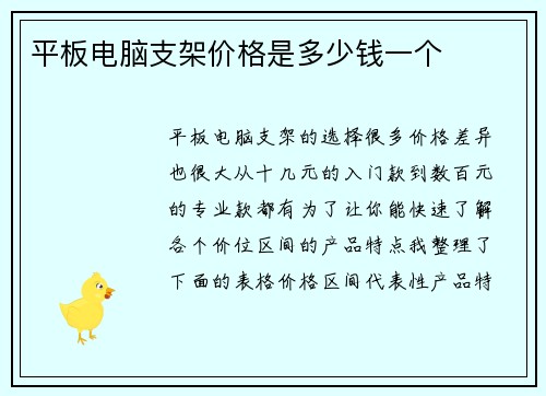 平板电脑支架价格是多少钱一个